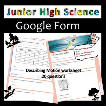 Preview of Describing Motion - Junior High Science - Google Forms
