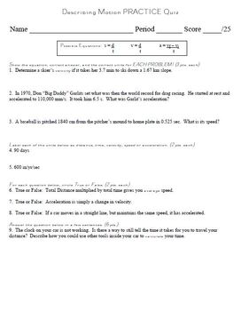 25 Describing Motion Worksheet Answers - Worksheet Source 2021