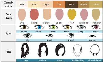 Preview of Describing People - Physical Characteristics Chart  (Adult ESL)