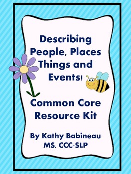 places describing events core common resource kit nouns speech teaching language teacherspayteachers therapy resources activities task cards arts