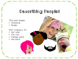 Describing People Vocabulary Packet for ESL/EFL/ELL Newcomers