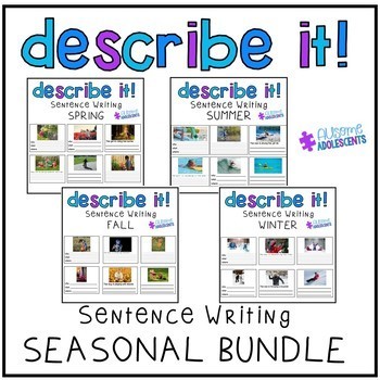 Describing Pictures Writing Sentences- Seasonal Bundle | TPT