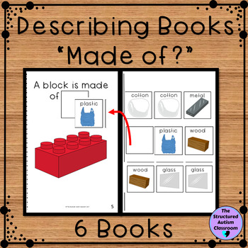 Preview of Describing Pictures by "What it's Made of" Adapted Books for Special Education