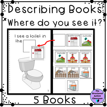 Preview of Describing Pictures by "Where Do You See It" Adapted Books for Special Education