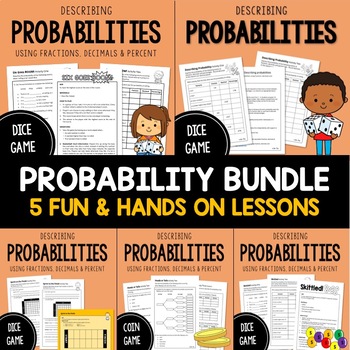 Preview of Describing Probability: Fractions, Decimals & Percentages BUNDLE (Games)