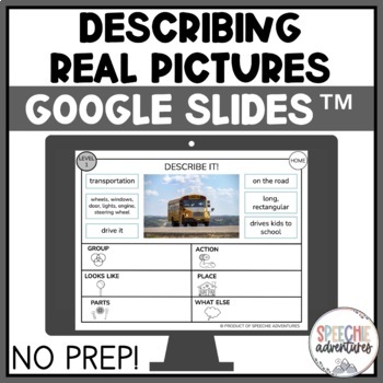 Preview of Describing Real Pictures for Google Slides™