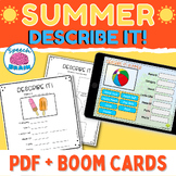 Describing Summer Vocabulary Speech Therapy Activity with 