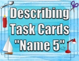 Describing Task Cards- Name 5 (describing, expressive lang