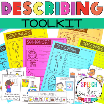 Preview of Describing Toolkit | Speech Therapy Activities | Visuals and Data Collection