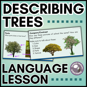 Preview of Describing Trees: One Hour Vocabulary Lesson Plan Powerpoint | Semantic Features