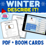 Describing Winter Vocabulary Speech Therapy Activity with 