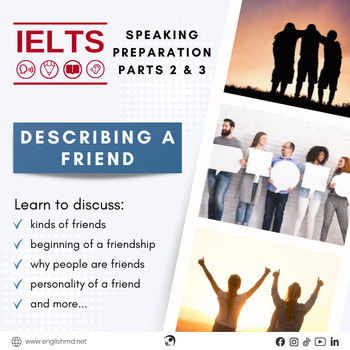 Preview of Describing a Friend - IELTS Speaking Preparation Lesson