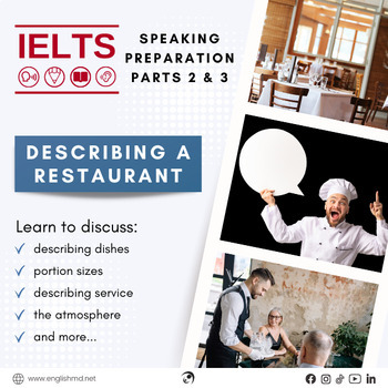 Preview of Describing a Restaurant - IELTS Speaking Preparation Lesson