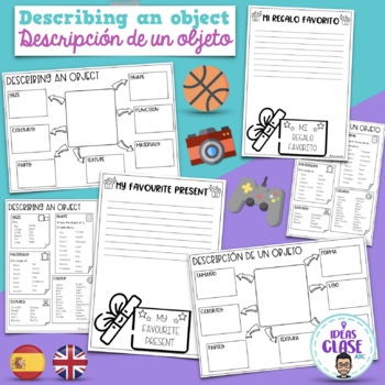 Describing an object- graphic organizer-Descripción de un objeto-English/español