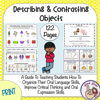 Preview of Describing & Contrasting Objects Teaching Guide and Activities