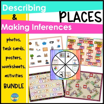 Preview of Describing Pictures Bundle | Speech Therapy Photo Activities | Settings
