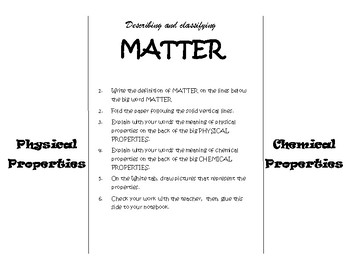 Describing and Classifying Matter