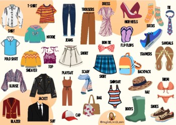 Describing outfits by englishwithmer | TPT