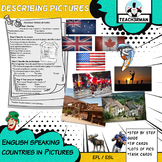 Describing pictures: English speaking countries - places, 