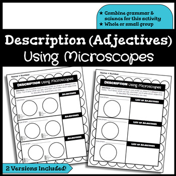 Preview of Adjectives Using Microscopes | 4th Grade Wonders Unit 5 "Your World Up Close"