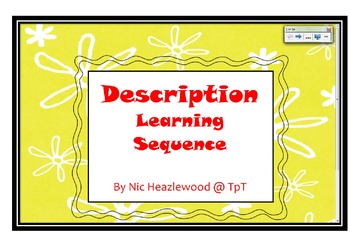 Preview of Description Building K-2 Notebook Learning Sequence