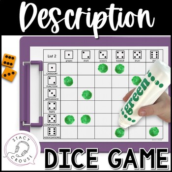 Preview of Description Game Speech Therapy Word Describing and Attributes Activity