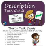 Description - Text Structure Task Cards - Print and Easel 
