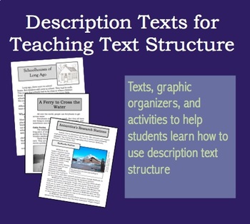 Preview of Description Texts for Teaching Text Structure