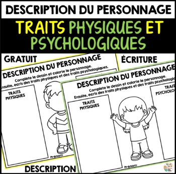 Preview of Description d'un personnage - GRATUIT