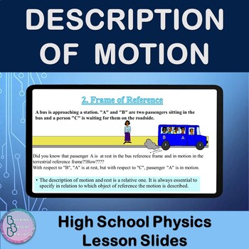Preview of Description of Motion | PowerPoint Lesson Slides High School Physics | Mechanics