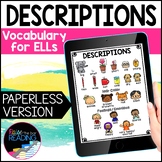 Descriptions and Emotions Digital ESL Vocabulary Unit: ESL