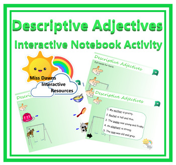 Preview of Interactive Descriptive Adjectives Activity FREEBIE