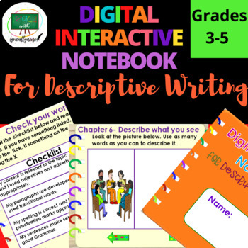 Preview of Descriptive Digital Notebook for 3rd, 4th and 5th Grade