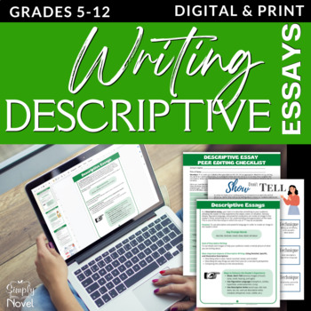 Preview of Descriptive Essay Writing for Middle & High School - Lessons, Handouts, Rubrics