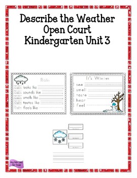 Preview of Describe the Weather - Open Court Kindergarten Unit 3