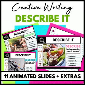 Preview of Descriptive Daily Writing Prompt Slides 2nd 3rd 4th 5th Grade Creative Writing