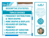Descriptive Statistics: Unit 2 Guided Lessons