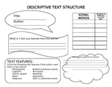 Descriptive Text Structure (Nonfiction) Graphic Organizers