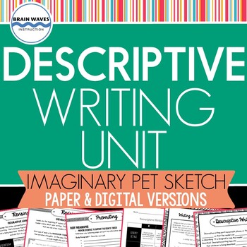 Preview of Descriptive Writing Unit:  Essay Writing (Google Compatible Version)