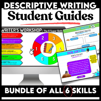 Preview of Descriptive Writing Lessons BUNDLE Sentence Building & Writing Skills