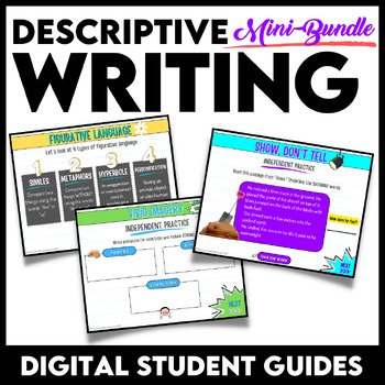Preview of Descriptive Writing Activities Figurative Language, Imagery, Show Don't Tell