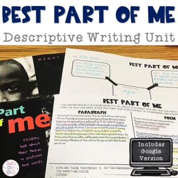 Preview of End of Year Descriptive Writing: Best Part of Me Unit with Digital Option