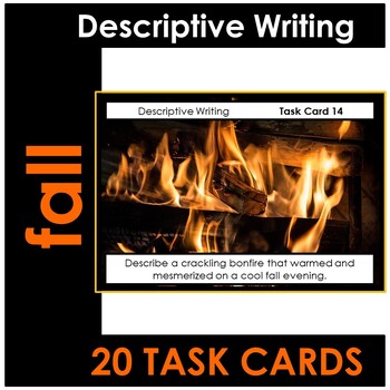 Preview of Descriptive Writing - FALL - 20 Task Cards