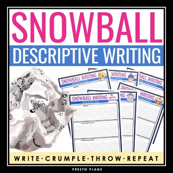 Preview of Descriptive Writing Activity - Snowball Writing Collaborative Imagery Writing