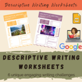 Descriptive Writing: Google Slides Worksheets