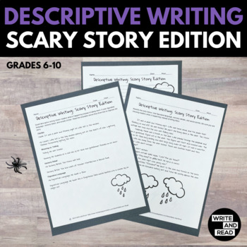 Preview of Descriptive Writing - Halloween Scary Story Editing and Revision Activity