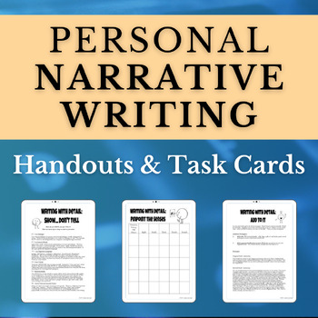 Preview of Personal Narrative Writing Task Cards & Handouts