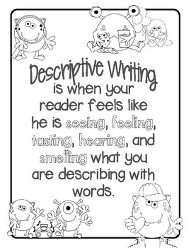 descriptive writing made fun in first second or third grade tpt