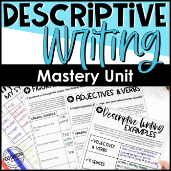 Preview of Descriptive Writing Mastery Unit | Figurative Language | Print & Digital