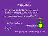 Descriptive Writing Metaphors SmartNotebook
